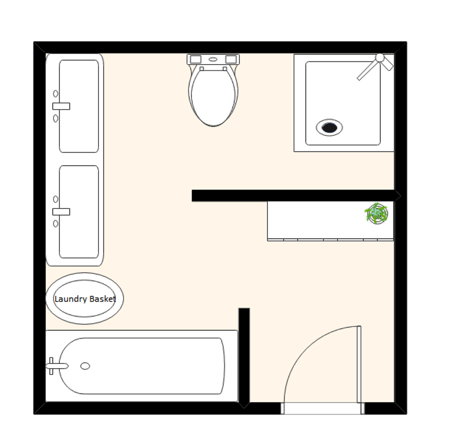 Free Editable Bathroom Floor Plan Examples Templates EdrawMax