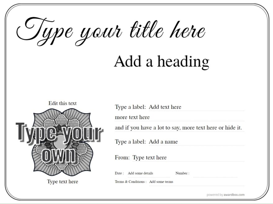 Free Gift Certificate Templates And Vouchers Easy To Customize And Print