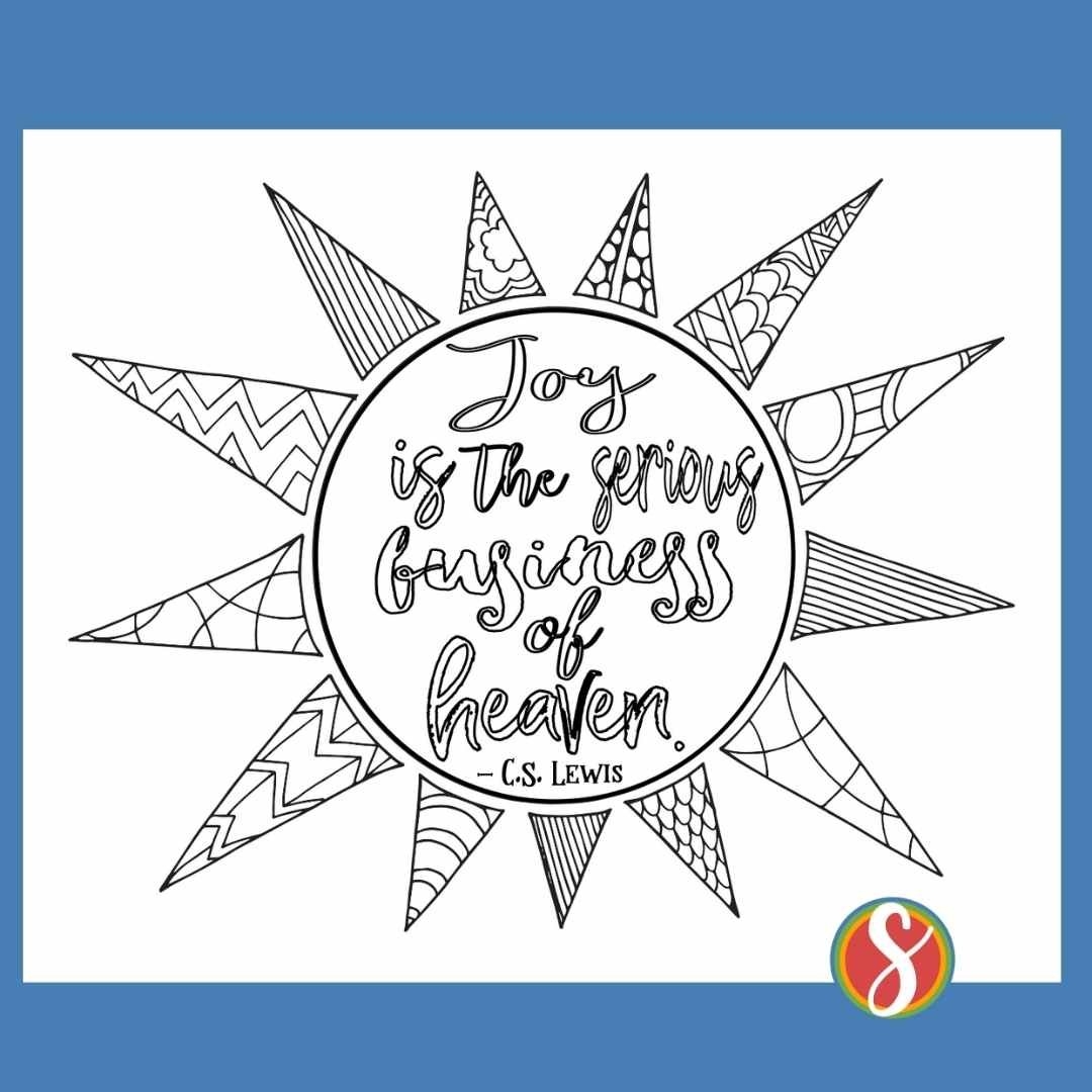Free Printable Joy Coloring Pages