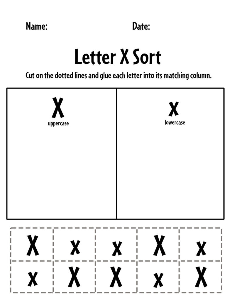 Free Printable Letter X Worksheets
