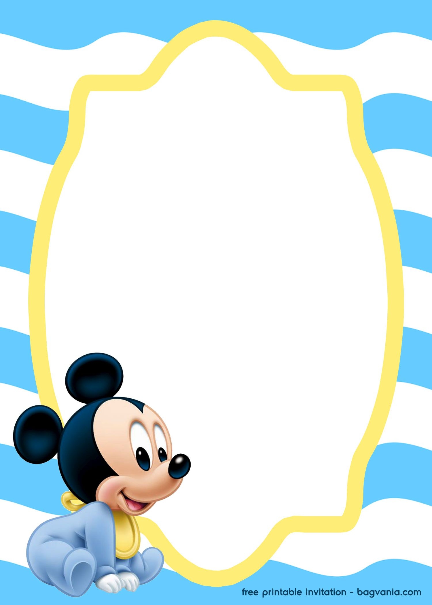 Free Printable Mickey Mouse Baby Shower Invitations