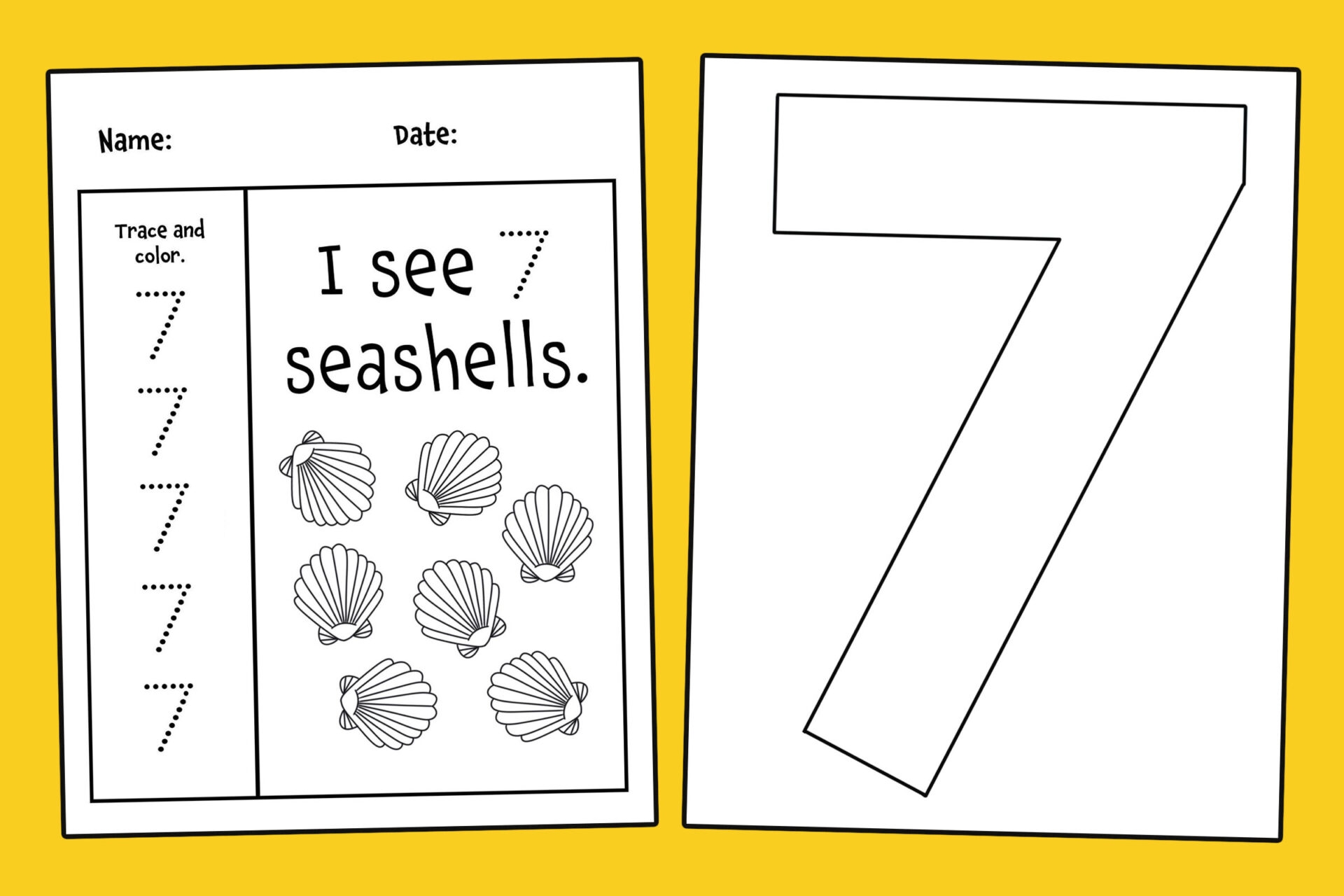 Free Printable Worksheets For Number 7
