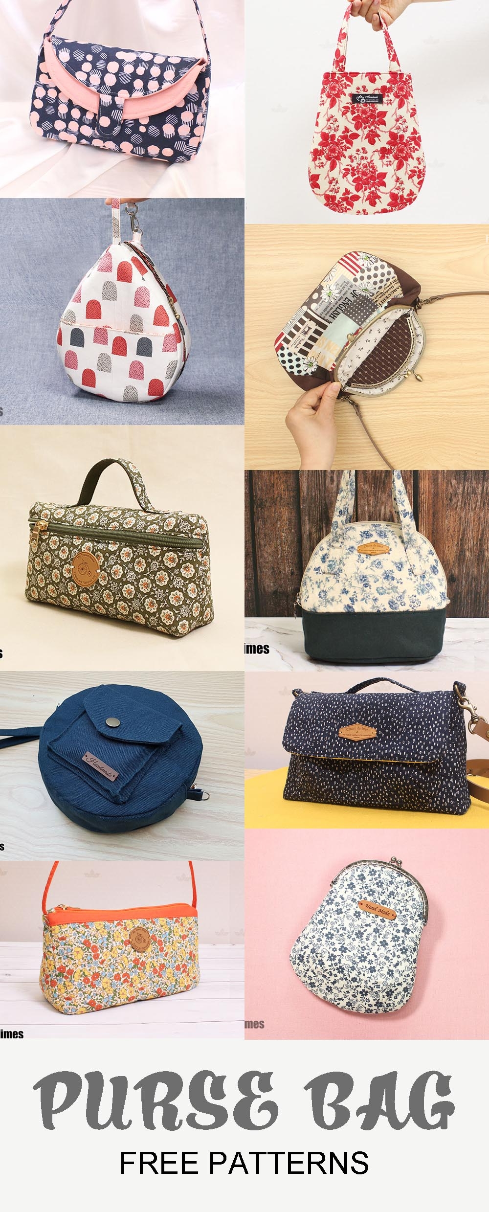 Printable Easy Sew Purse Pattern
