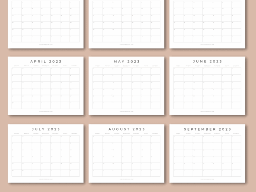 Free Printable 2023 Calendar Templates All 12 Months