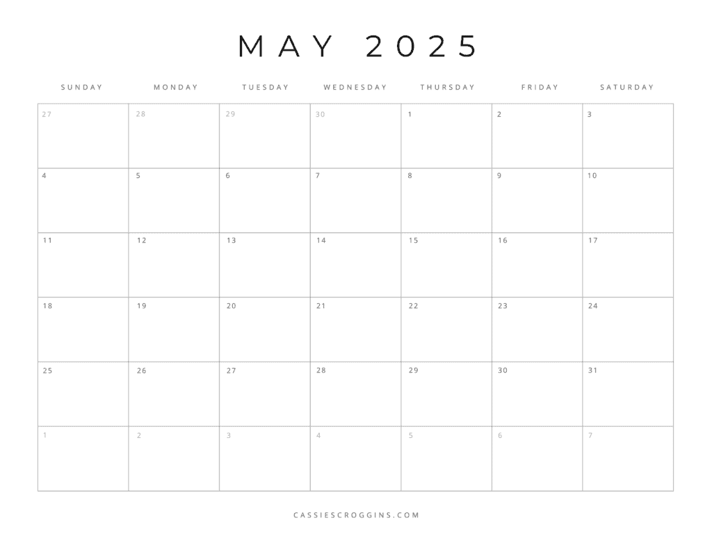 A5 Calendar 2025 Free Printable