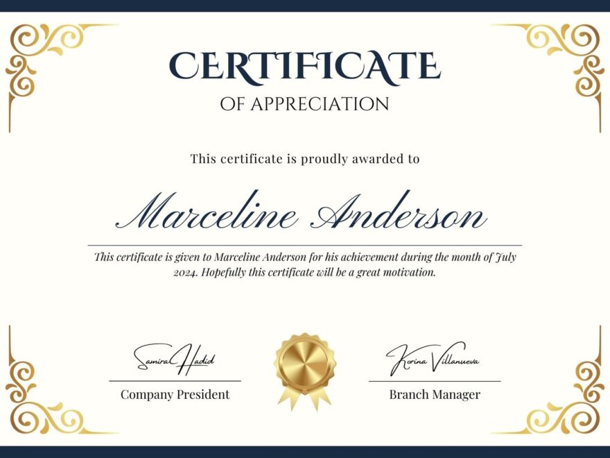 Free Printable And Customizable Award Certificate Templates Canva