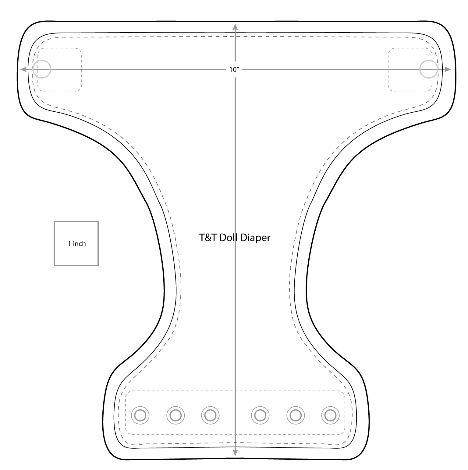Free Printable Baby Doll Diaper Pattern