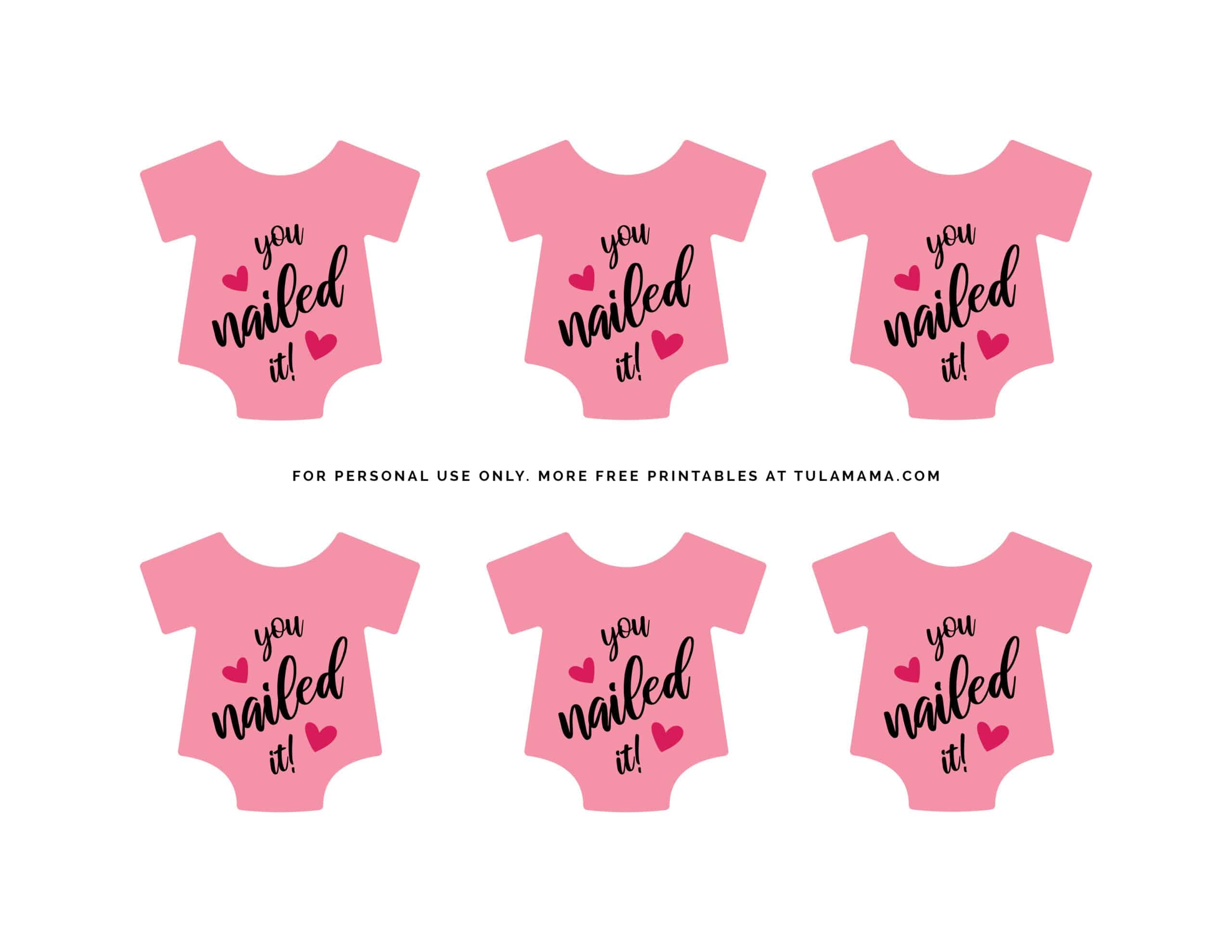 Free Printable Baby Onesie Template For Baby Shower Decorations Tulamama