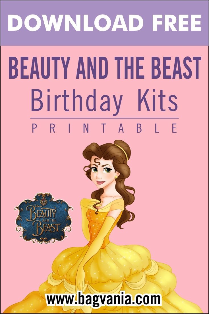 Free Printable Beauty And The Beast Birthday Cards