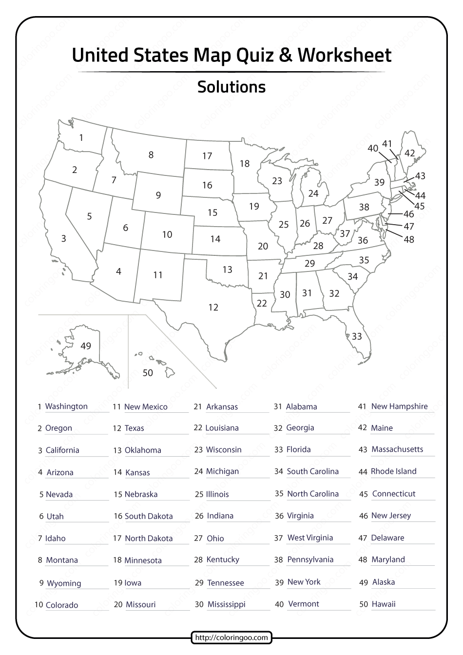 Free Printable Blank Template Of Us States Spreadsheet