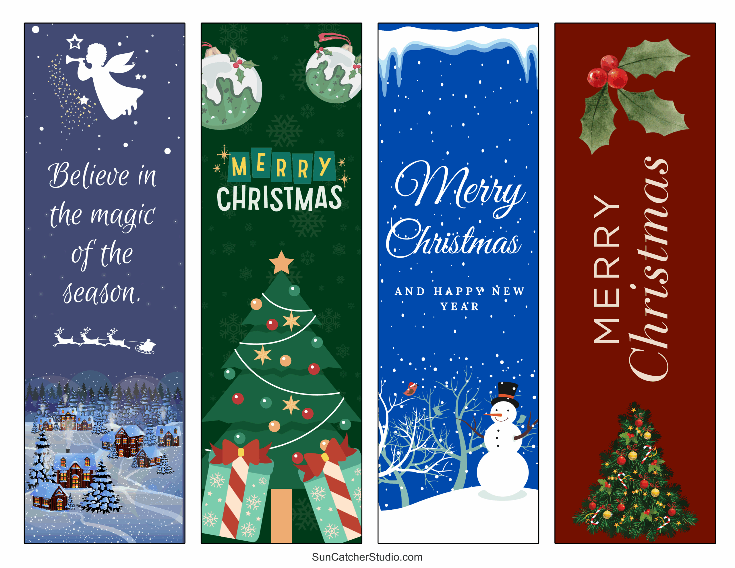 Free Printable Christmas Bookmarks To Print To Color Free Printables Monograms Design Tools Patterns DIY Projects