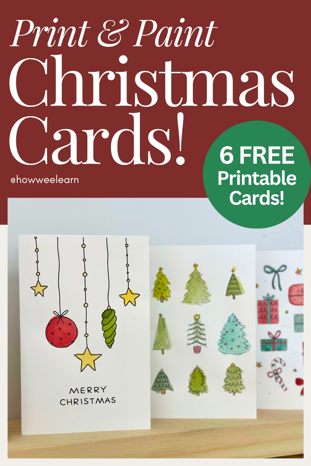 Free Printable Christmas Cards For Kids To Color How Wee Learn