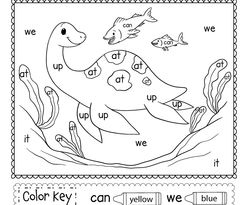 Free Printable Color By Sight Word Worksheet