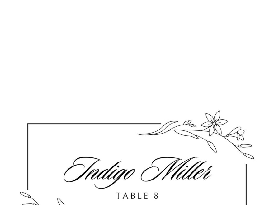 Free Printable Custom Place Card Templates Canva