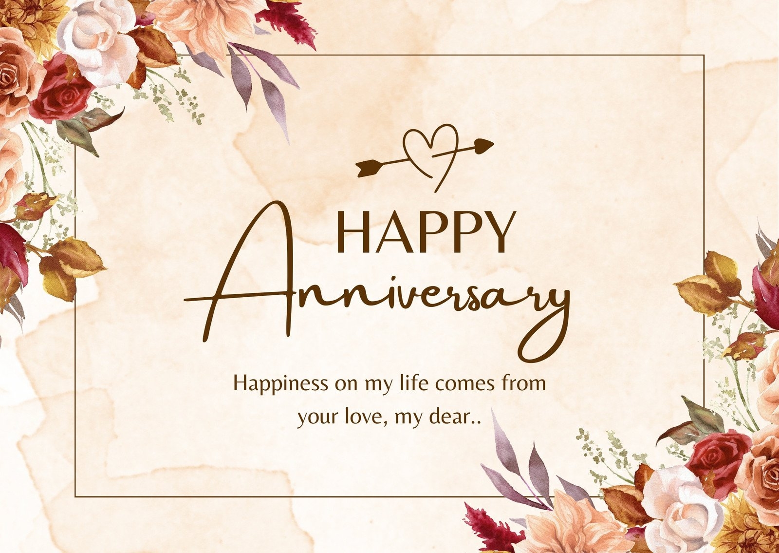Free Printable Customizable Anniversary Card Templates Canva