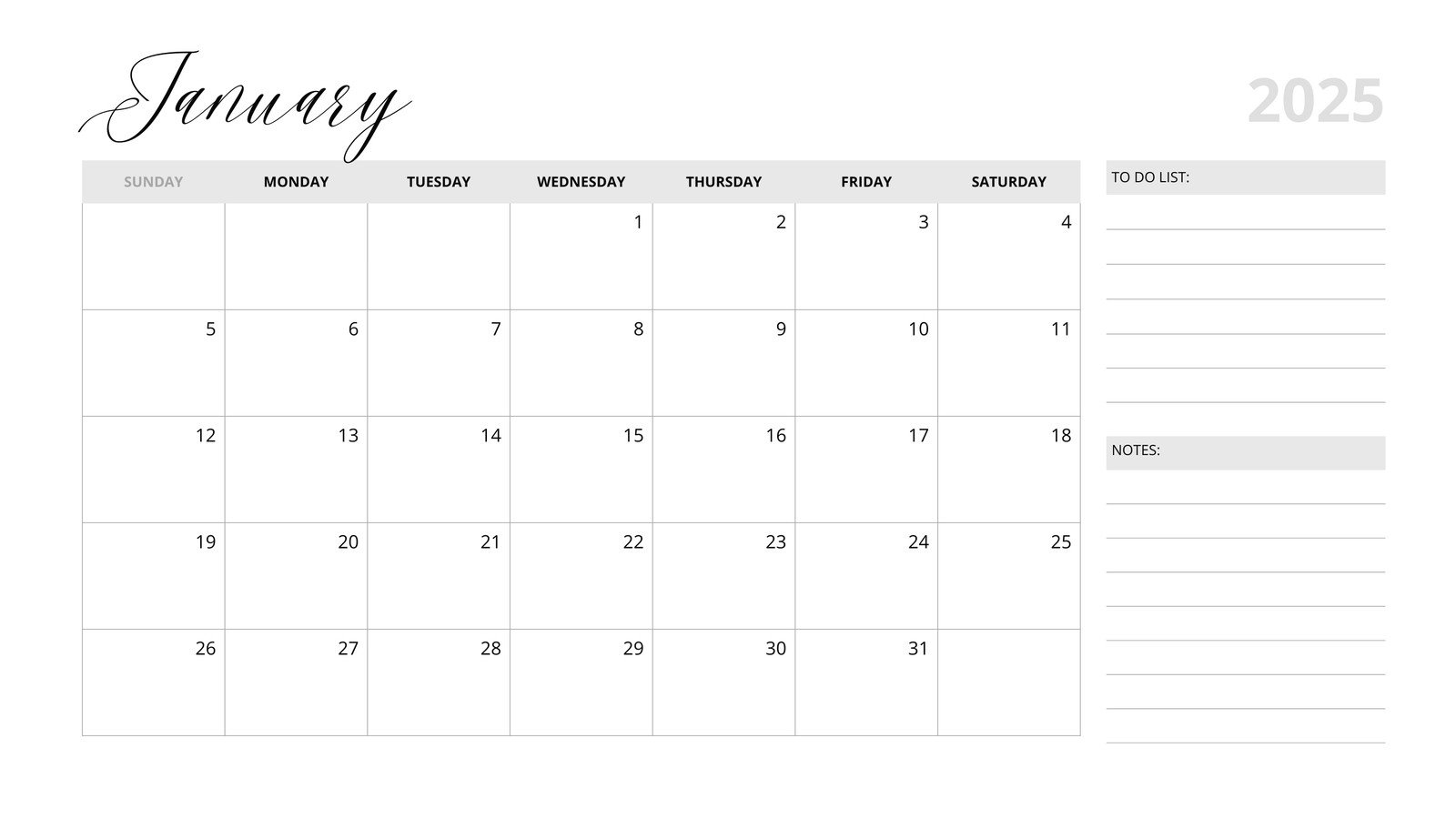 2 Page Monthly Calendar 2025 Printable Free Editable