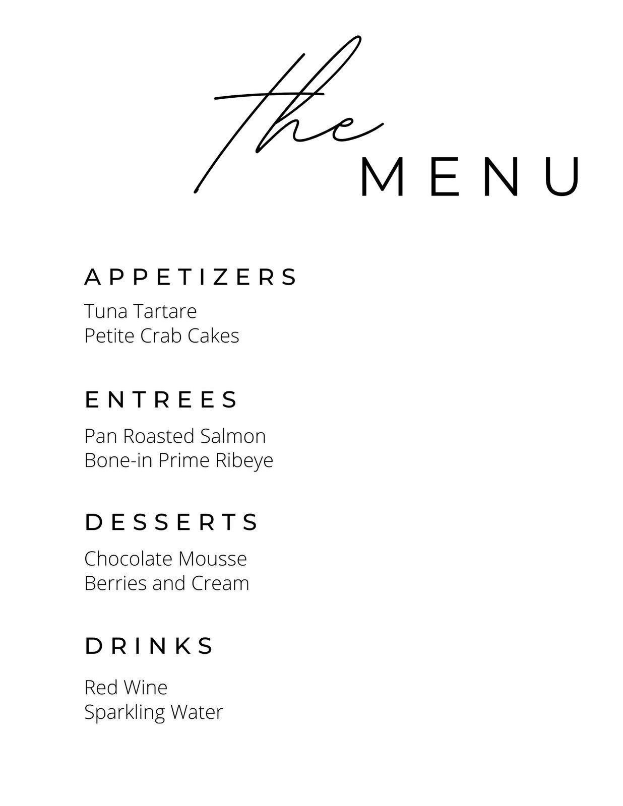 Free Printable Customizable Wedding Menu Templates Canva