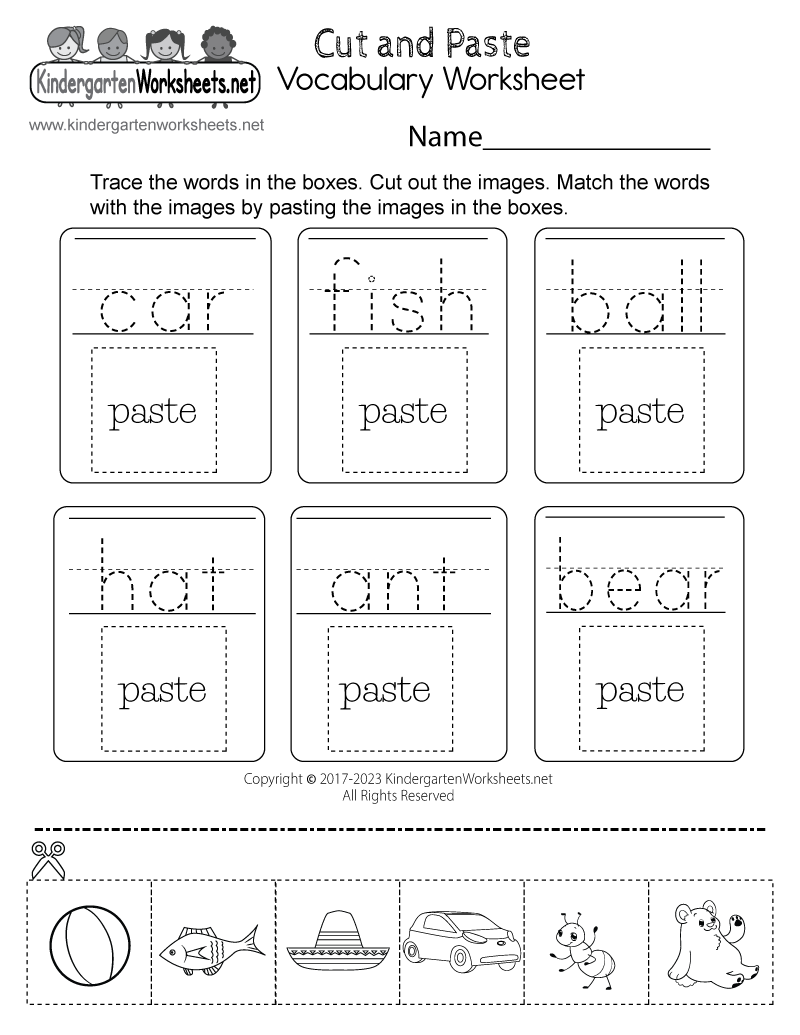 Free Printable Cut And Glue Worksheets