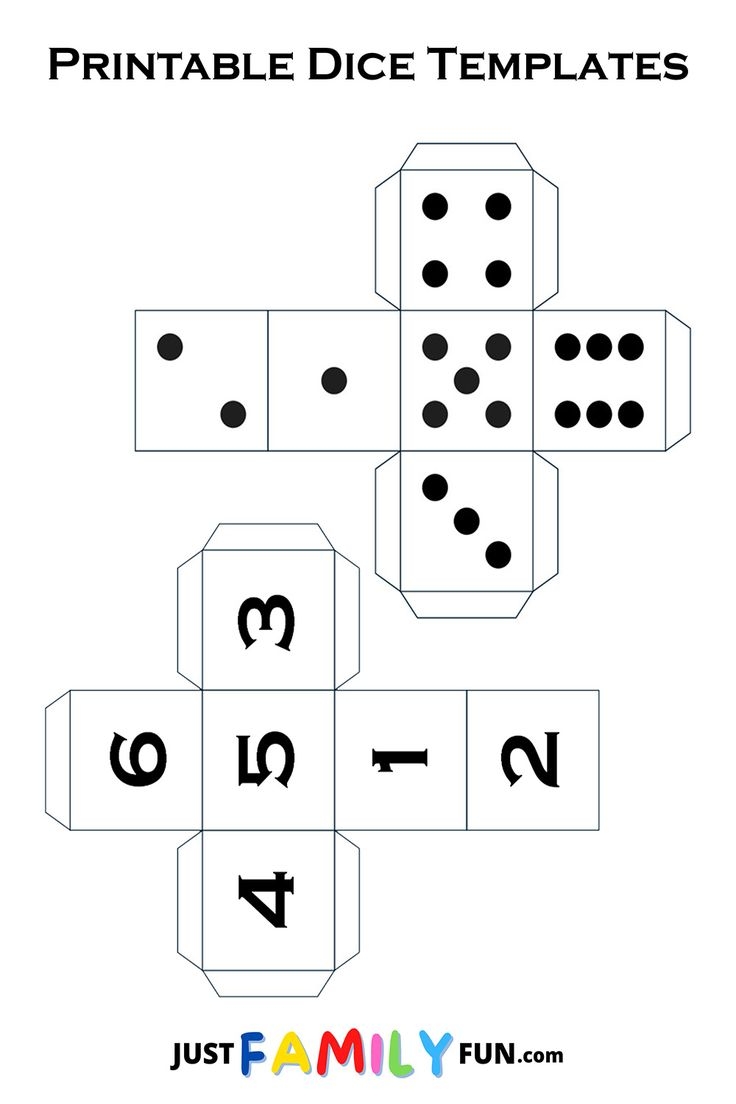 Free Printable Dice Template