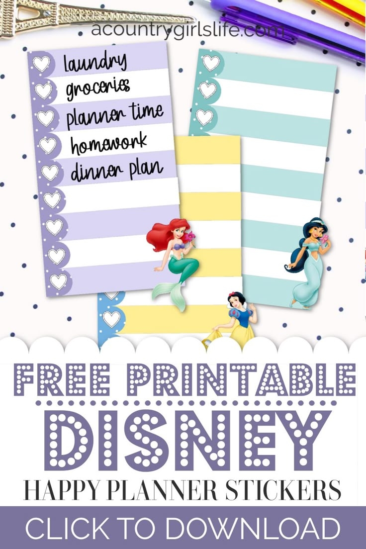 Disney Happy Planner Free Printables