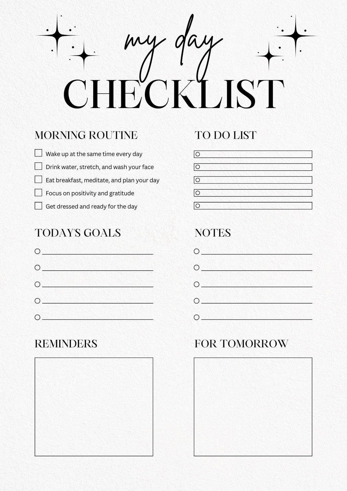 Free Printable Editable Daily Checklist Templates Canva