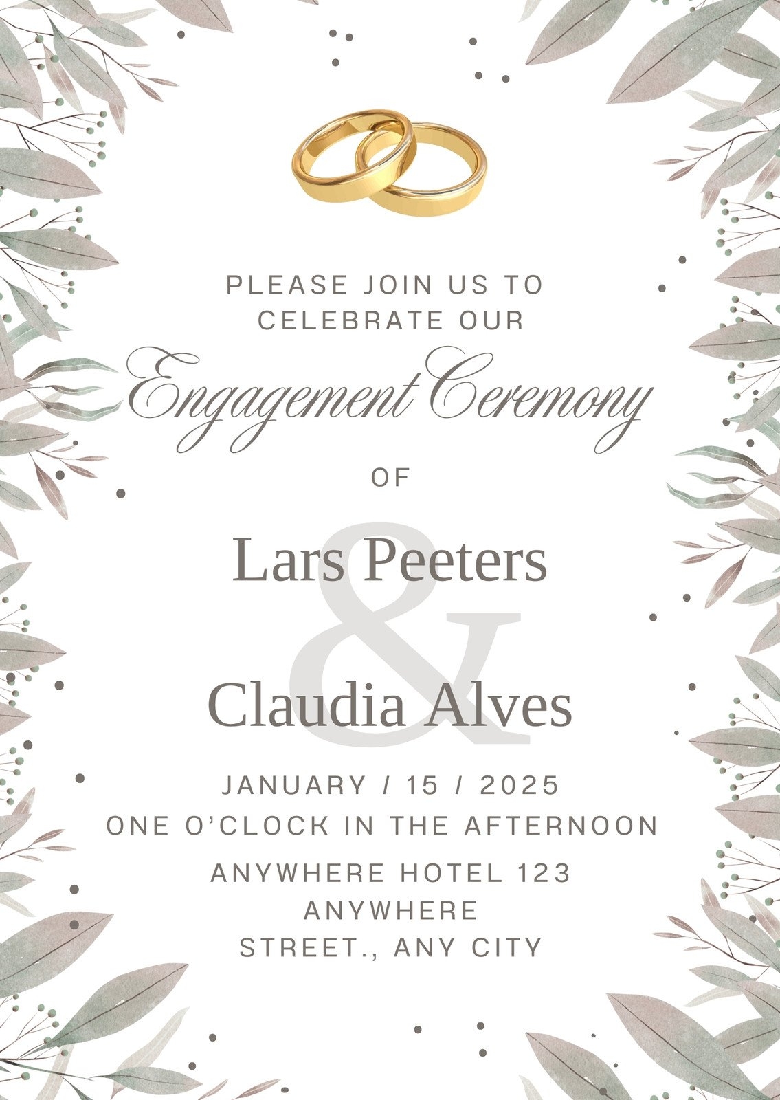 Printable Engagement Invitation Templates Free