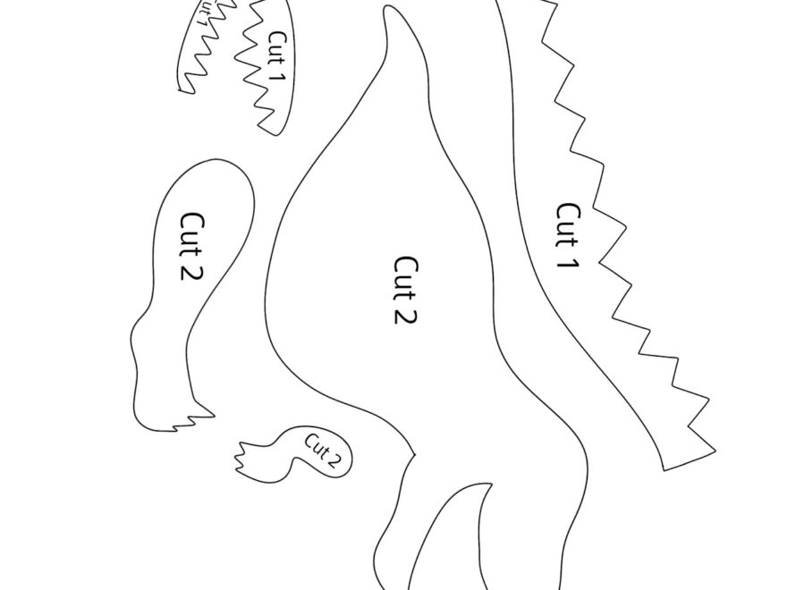 Free Printable Felt Trex Dinosaur Pattern Great For Beginners And Kids Sly Spoon