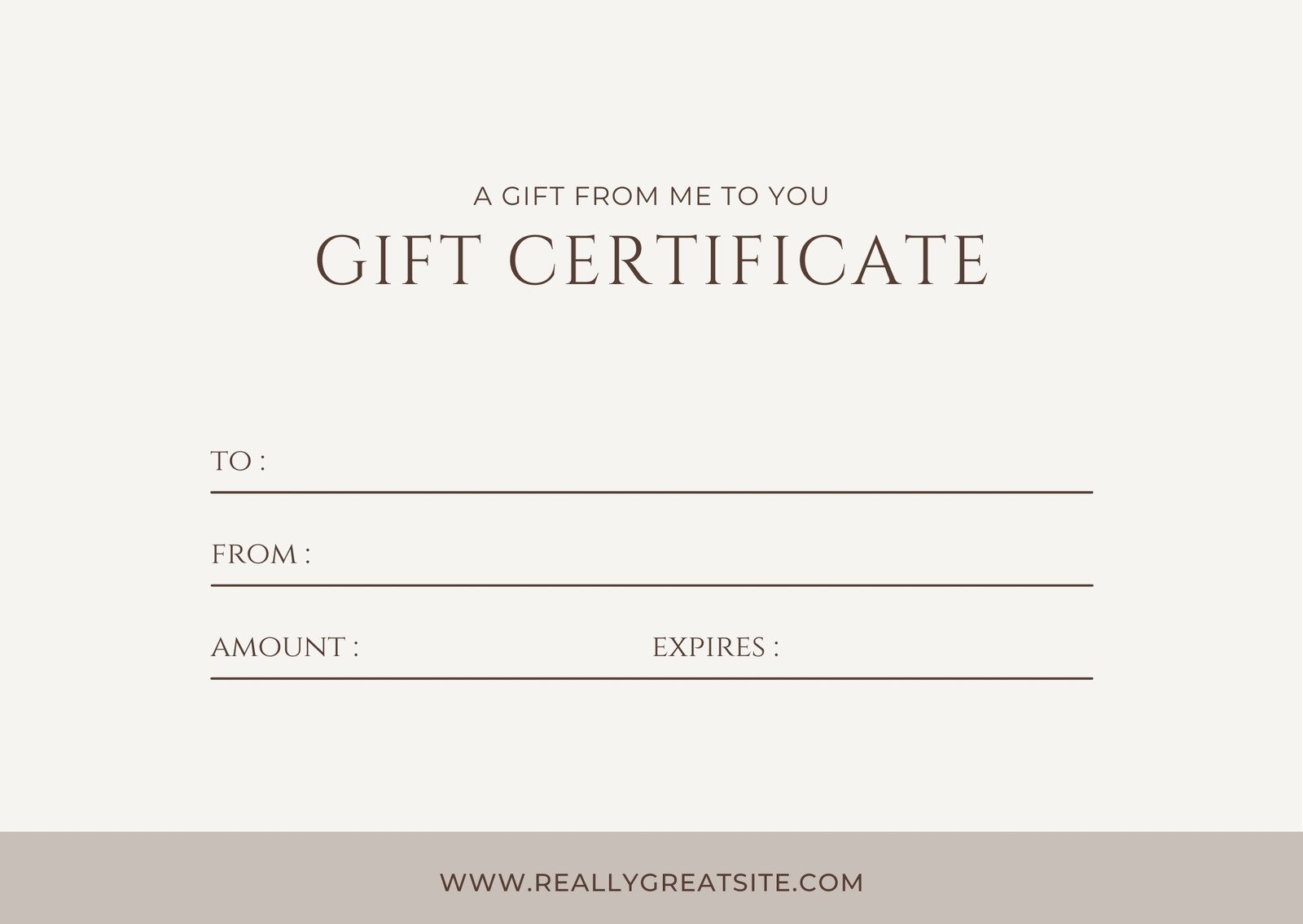 Online Printable Gift Certificate