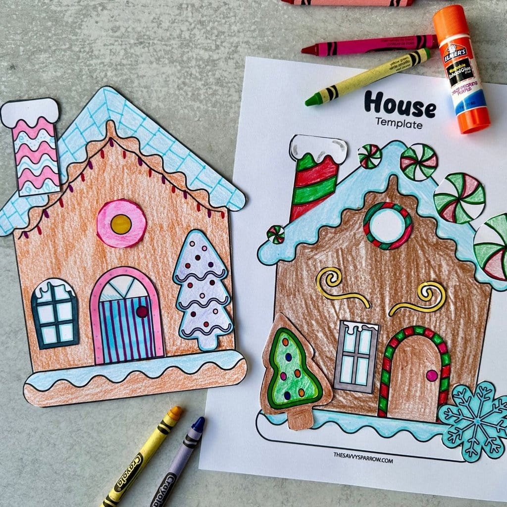 Printable Fancy Gingerbread House Templates