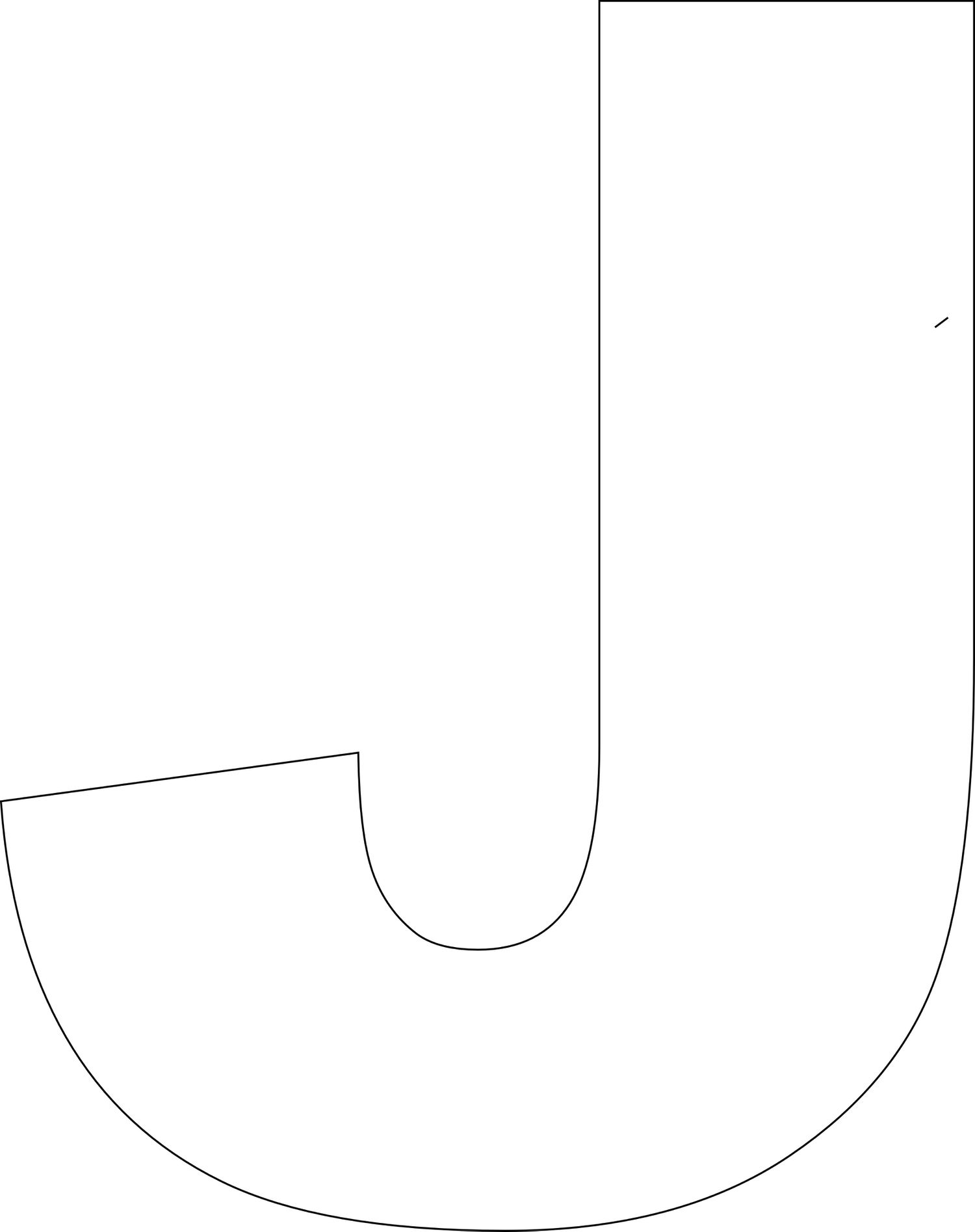 Letter J Template Printable