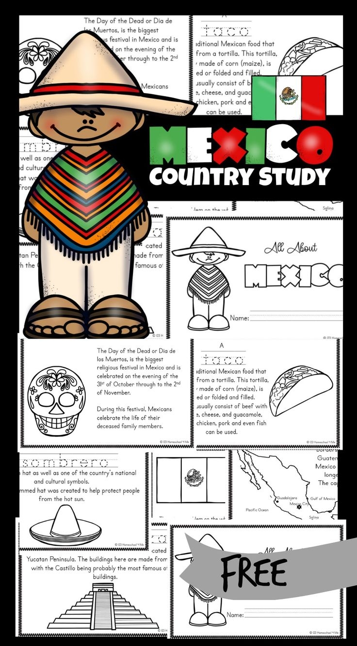 FREE Printable Mexico For Kids Worksheets
