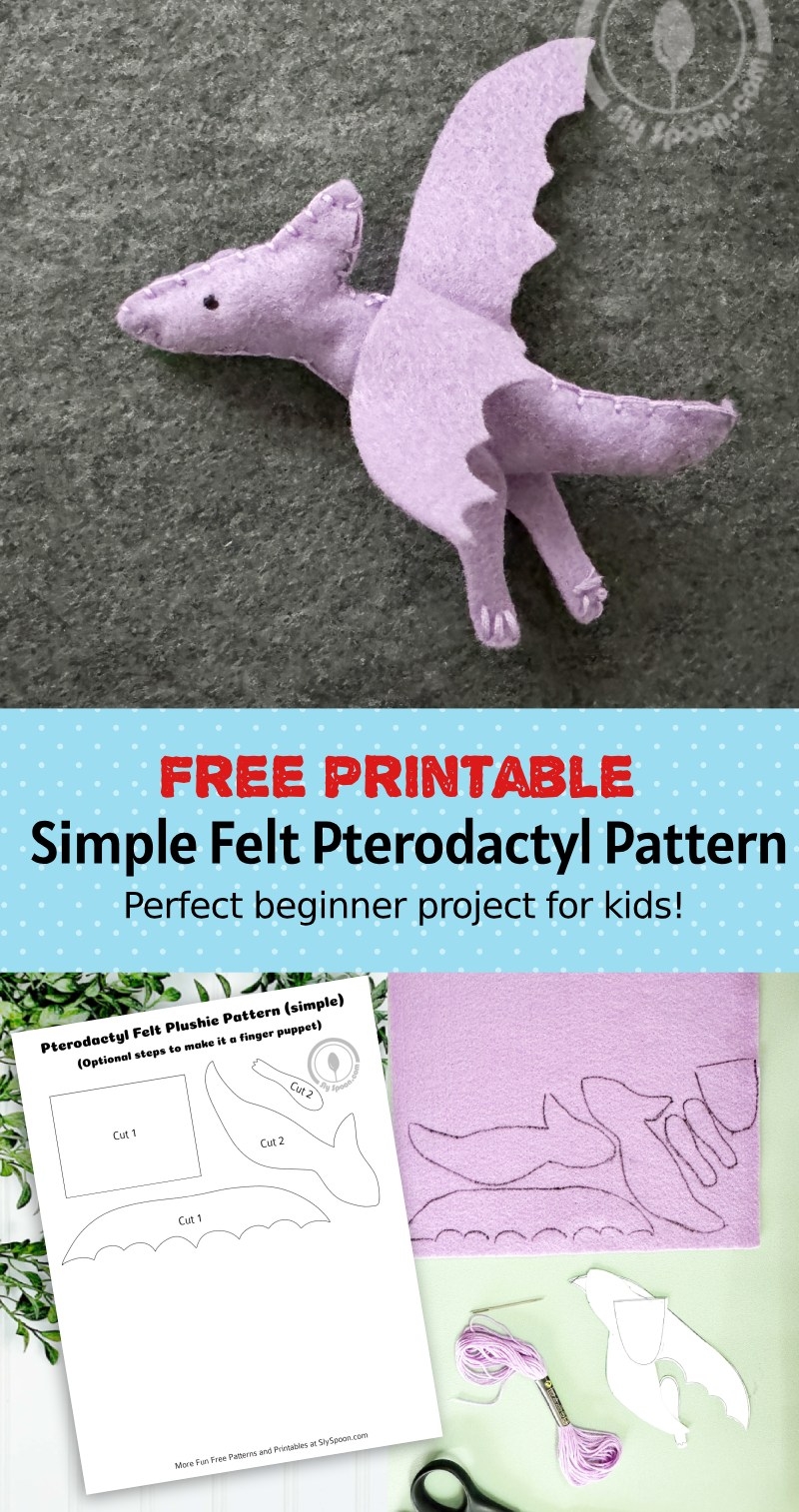 Printable Dinosaur Felt Template