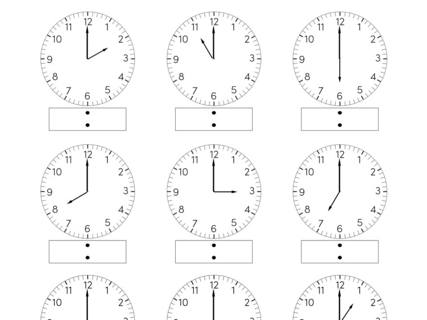 Free Printable Telling Time Worksheets Paper Trail Design