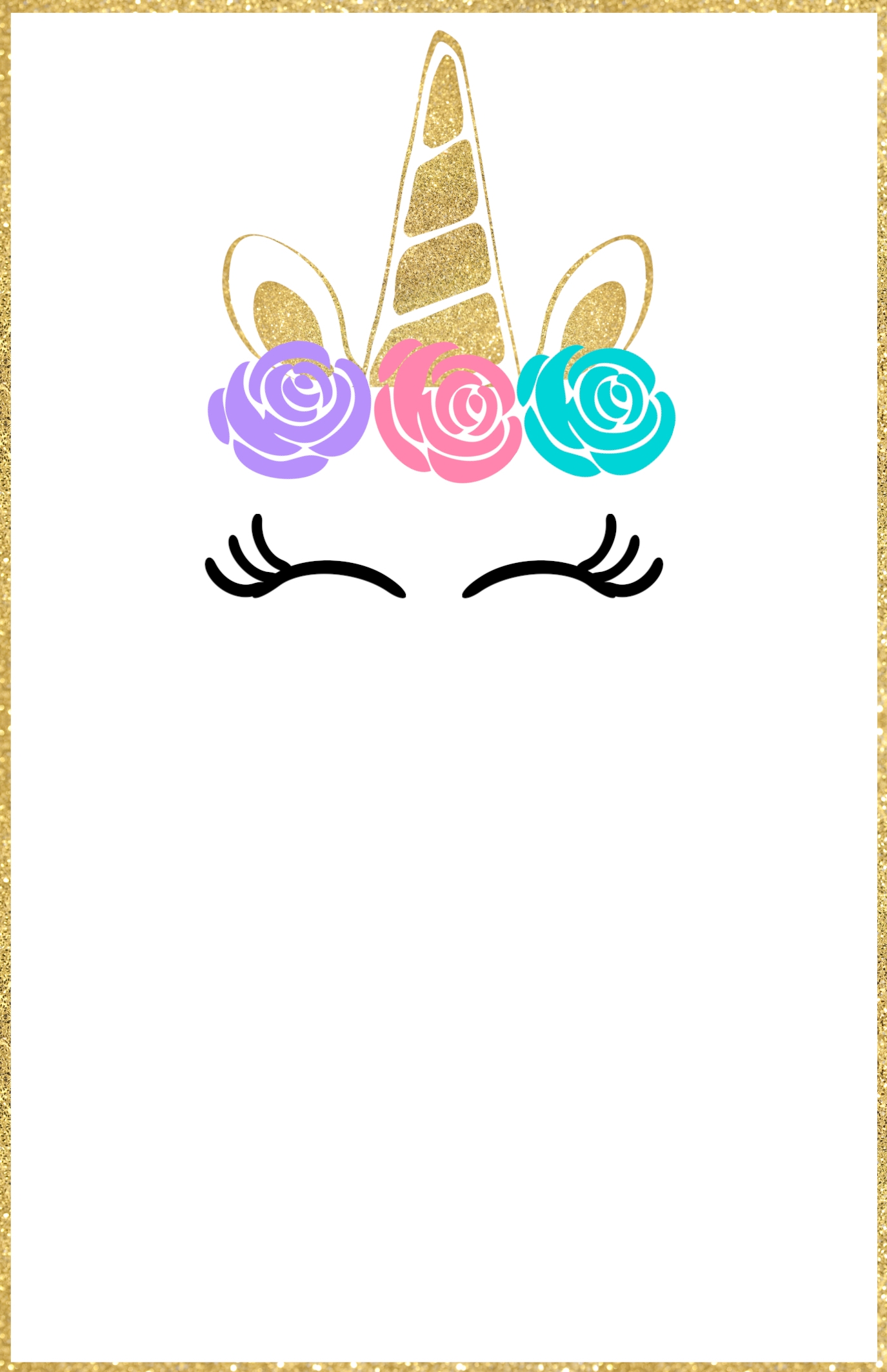 Free Printable Unicorn Birthday Invitations
