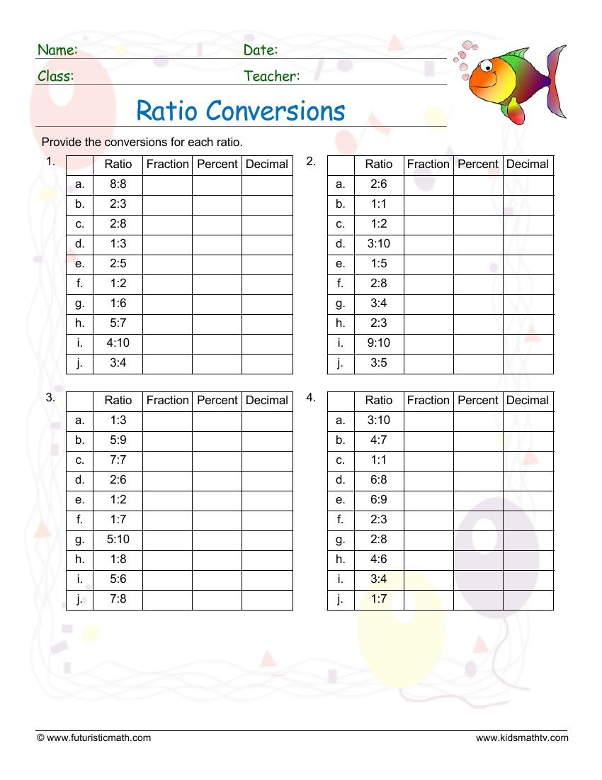 Free Printable Percent Worksheets