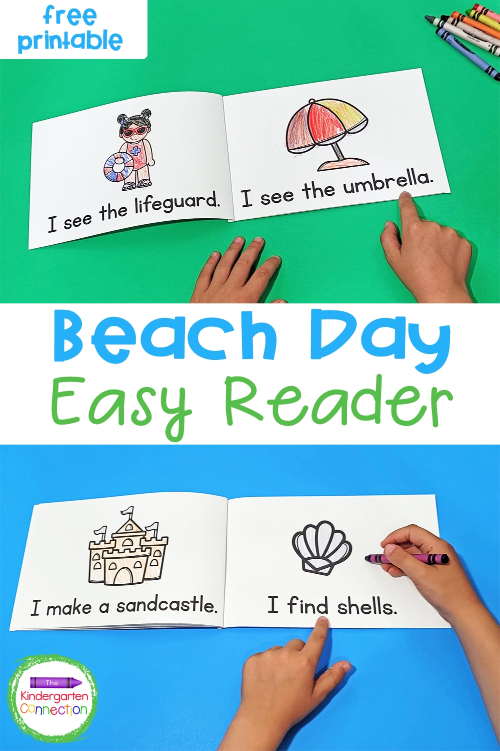 FREE Ready For A Beach Day Printable Emergent Reader