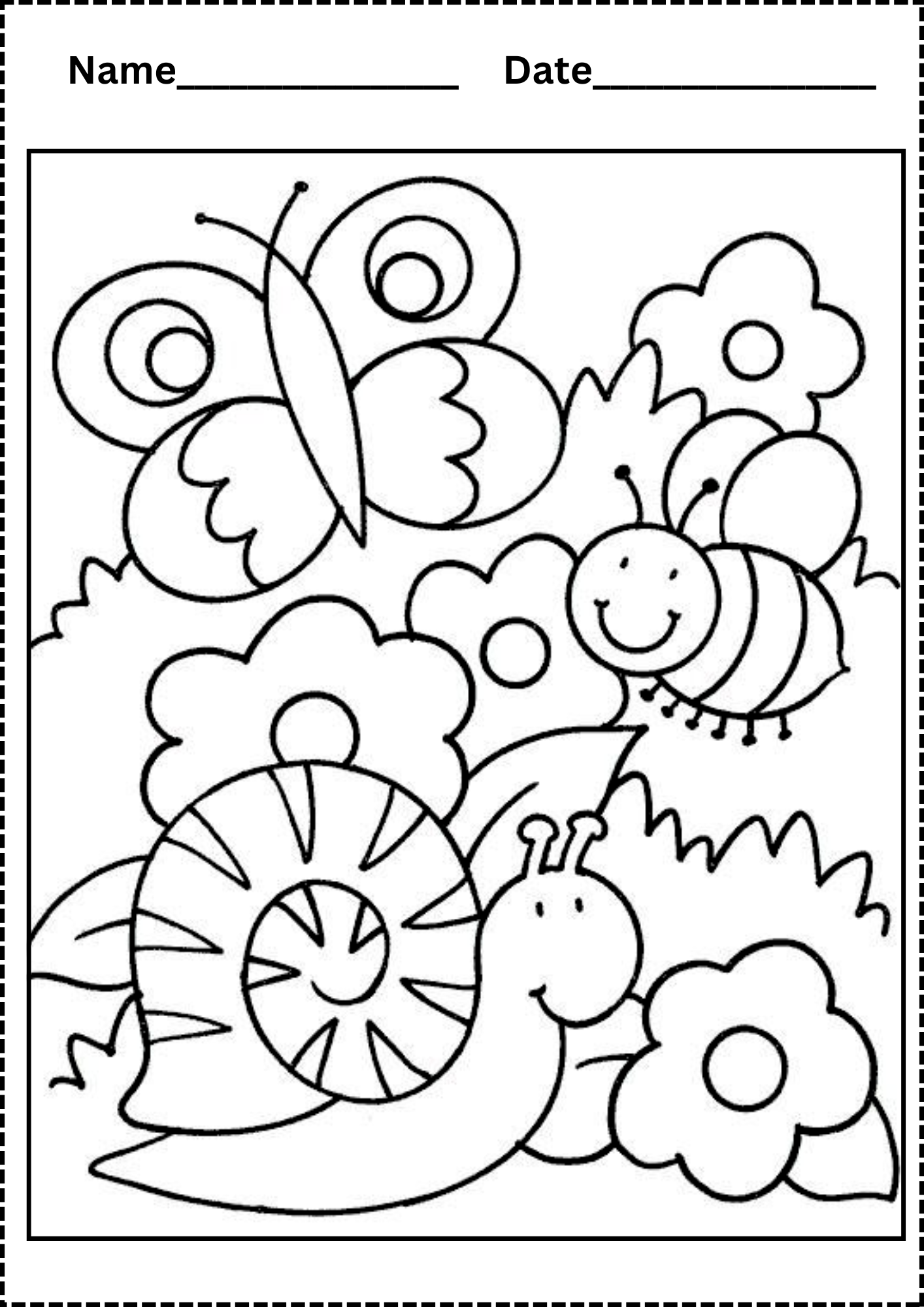 Spring Coloring Pages Printable