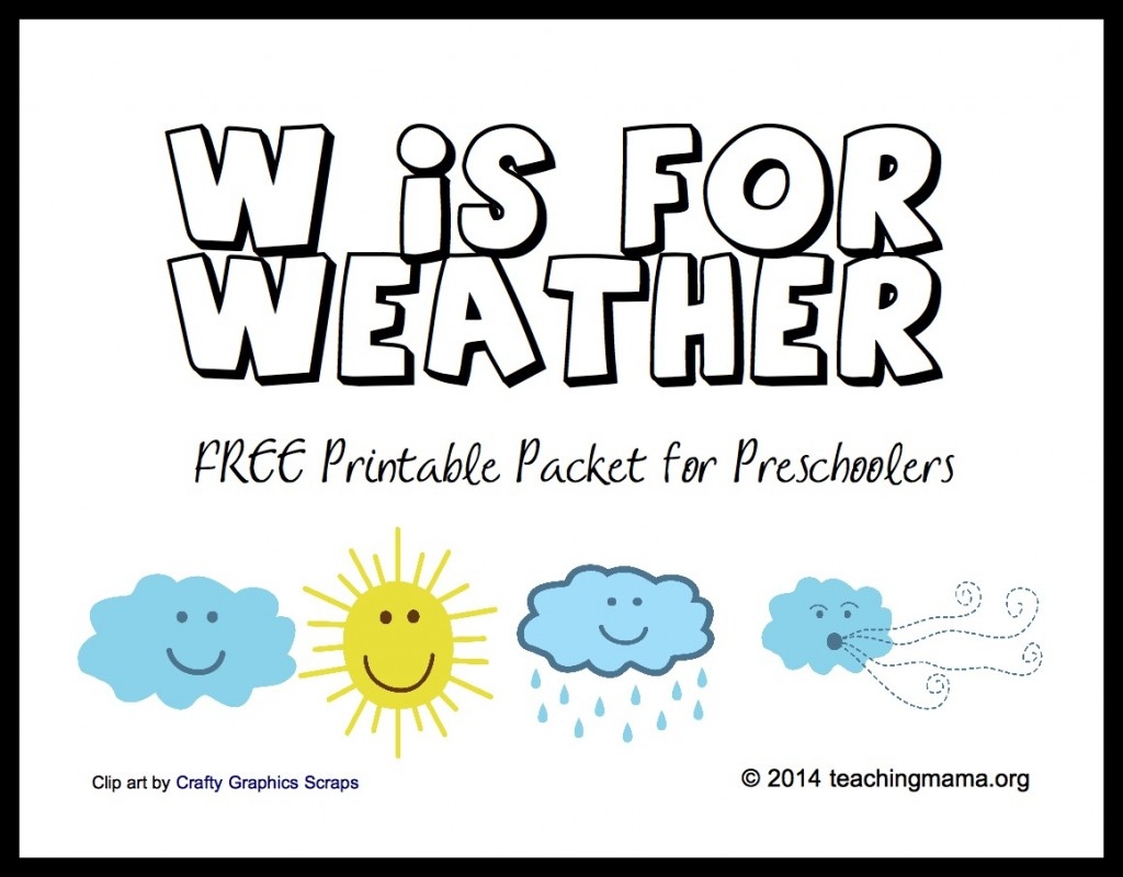 Free Weather Activity Printables For Preschool True Aim