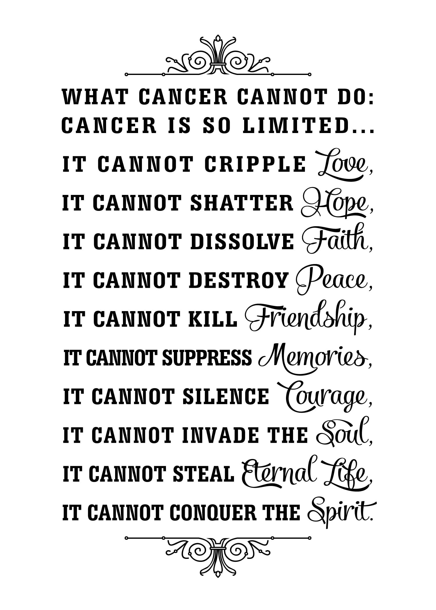 FREE What Cancer Can t Do Printable In Honor Of National Breast Cancer Awareness Month JoDitt Designs