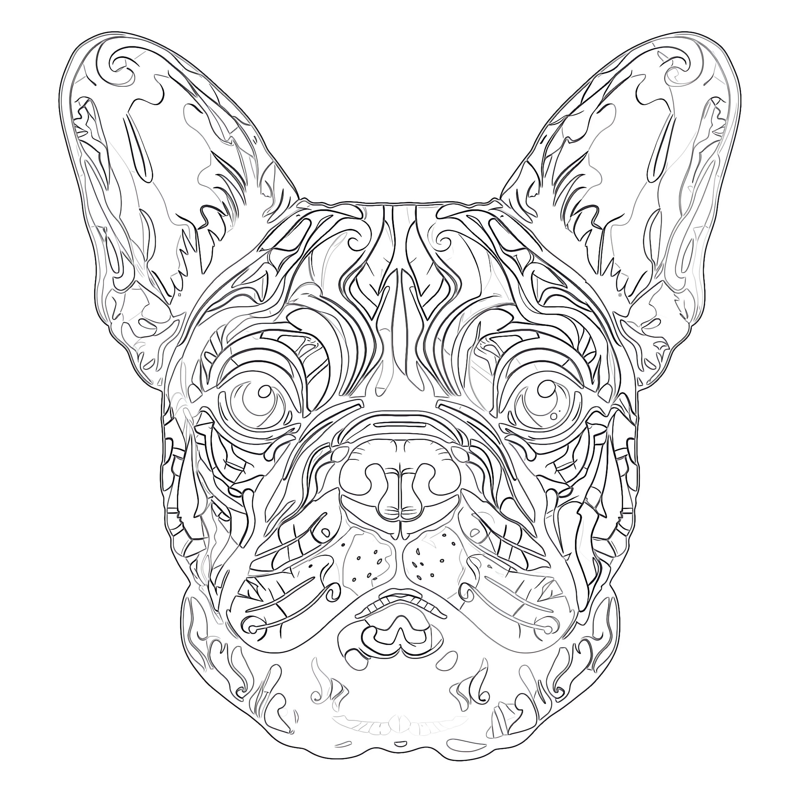 French Bulldog Coloring Page Coloring Pages Mimi Panda