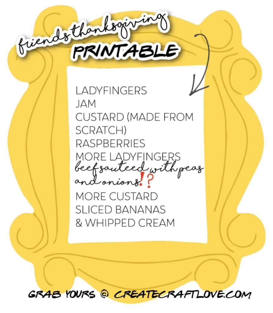 Friends Thanksgiving Printable Create Craft Love
