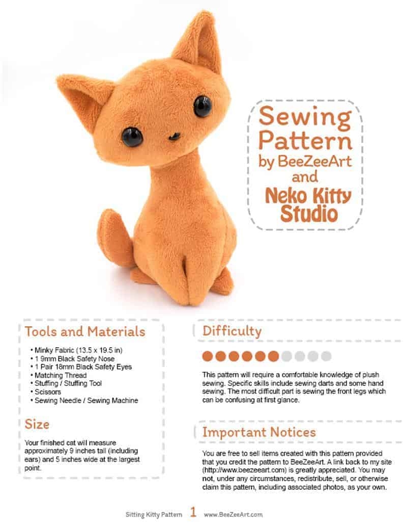 Printable Patterns For Sewing Stuffed Animals