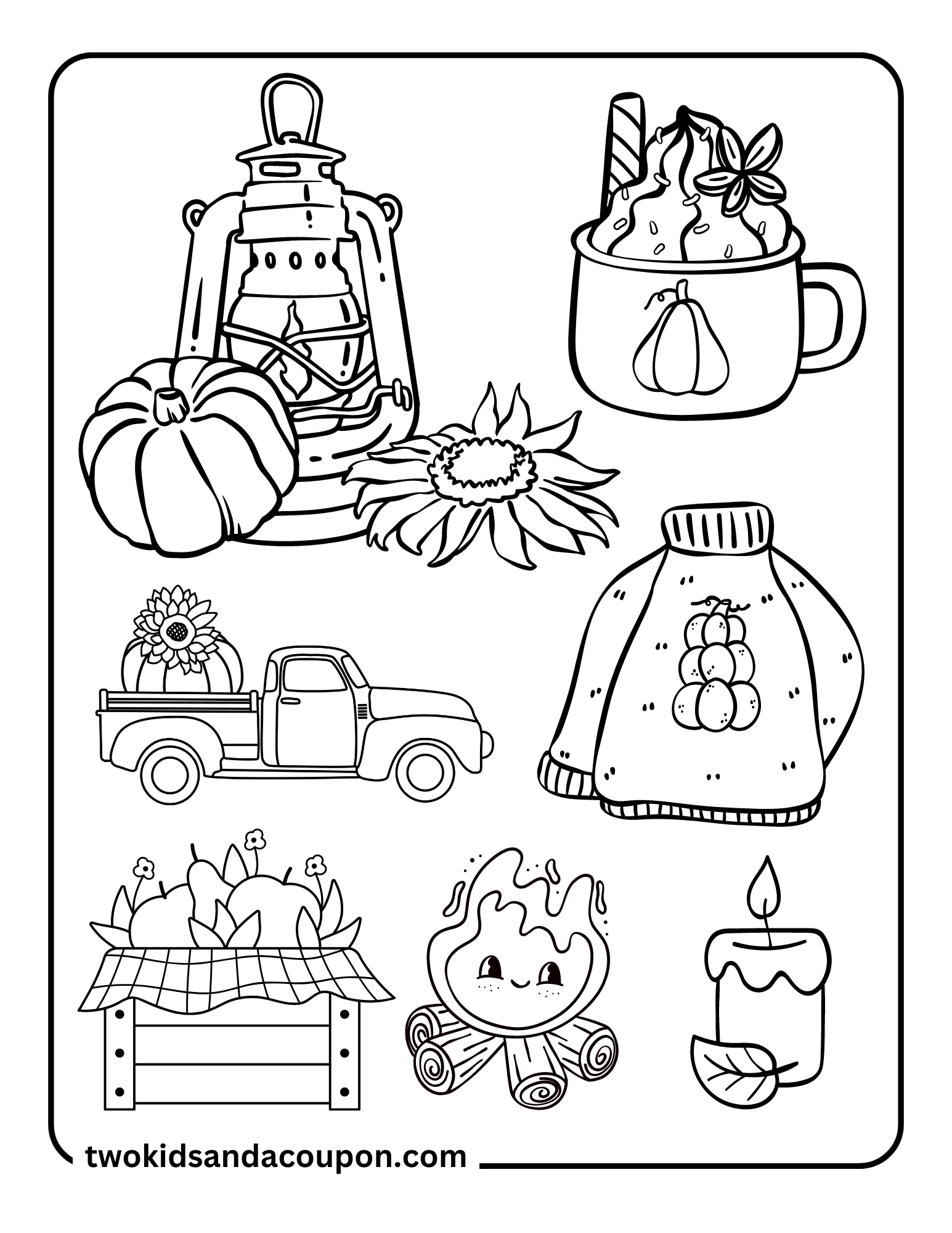 Free Printable Fall Harvest Coloring Pages