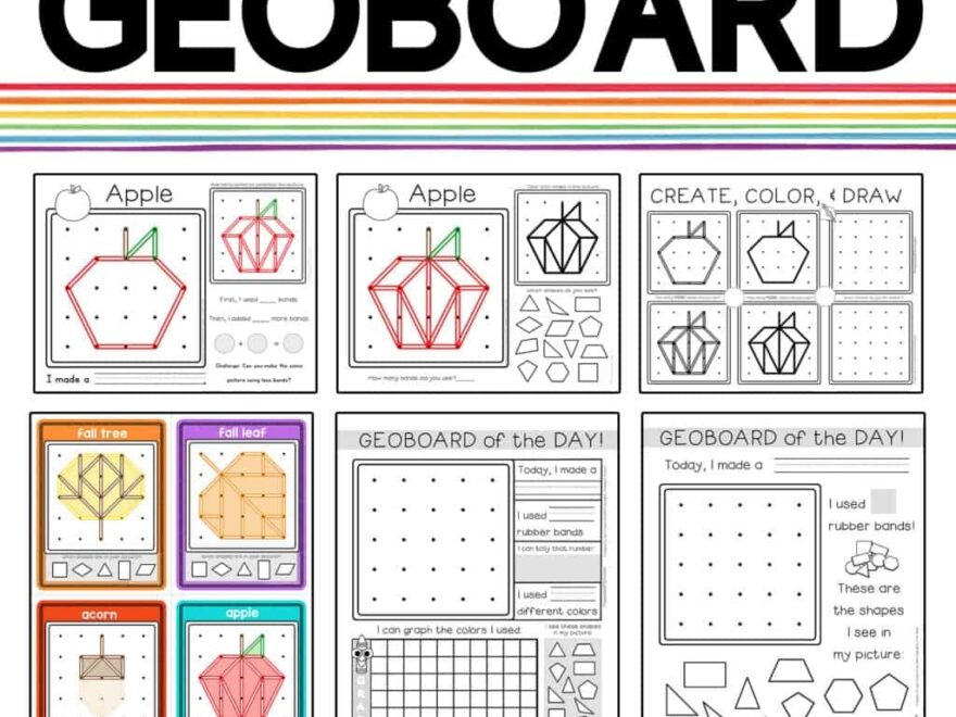 Geoboard Activities Preschool Mom