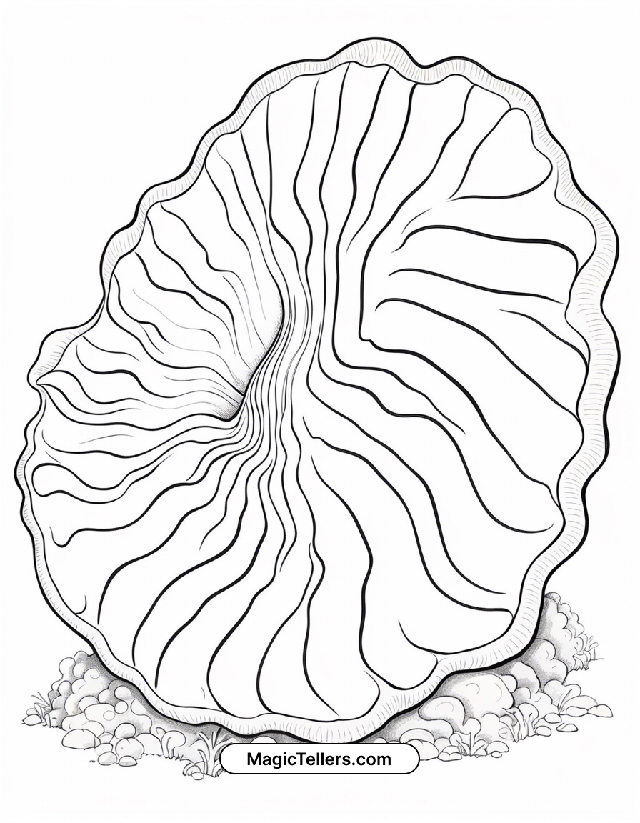 Printable Clam Coloring Page
