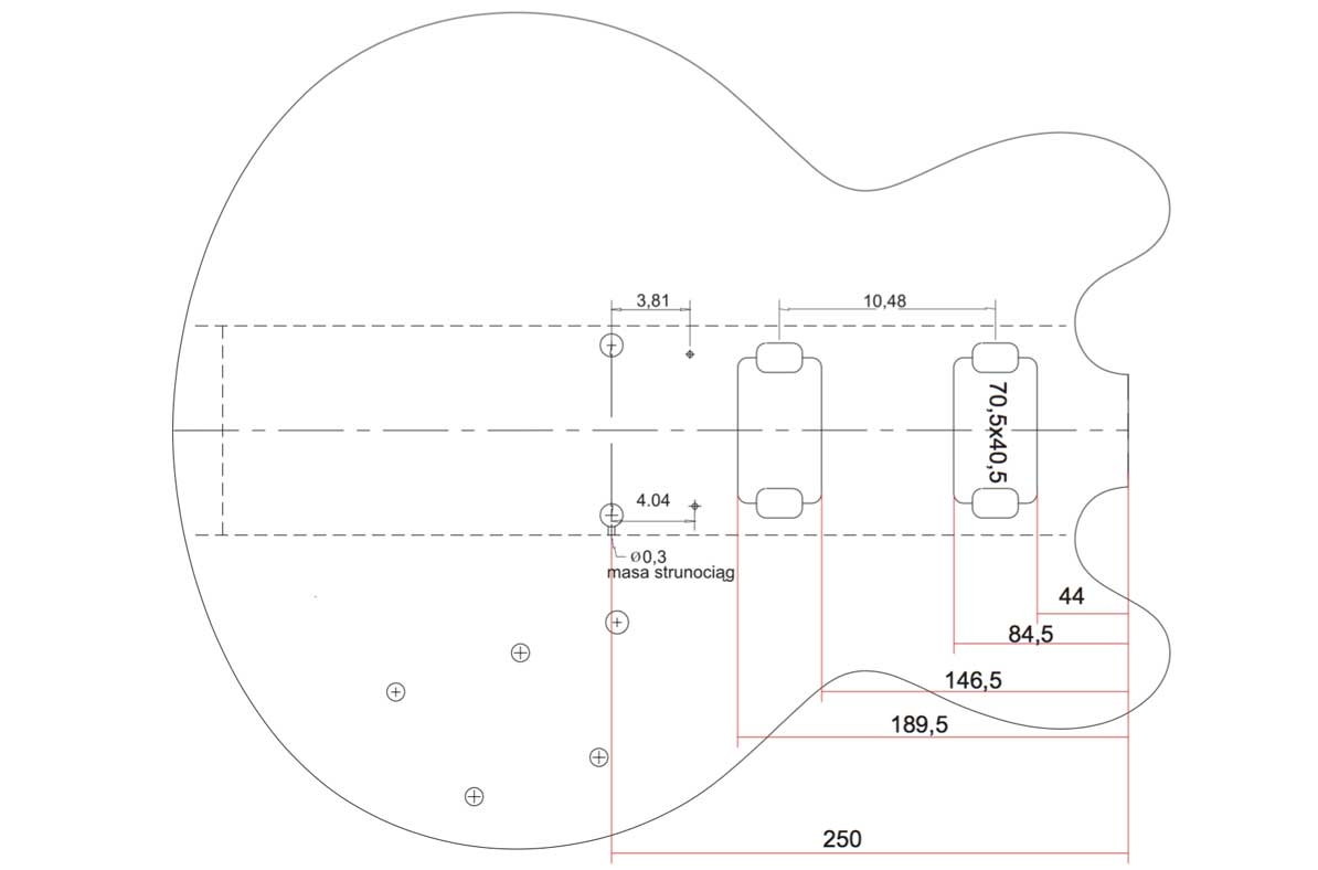 Gibson ES 335 Guitar Templates Electric Herald