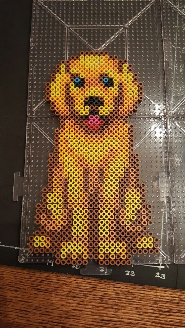 Golden Retriever Perler Bead Craft