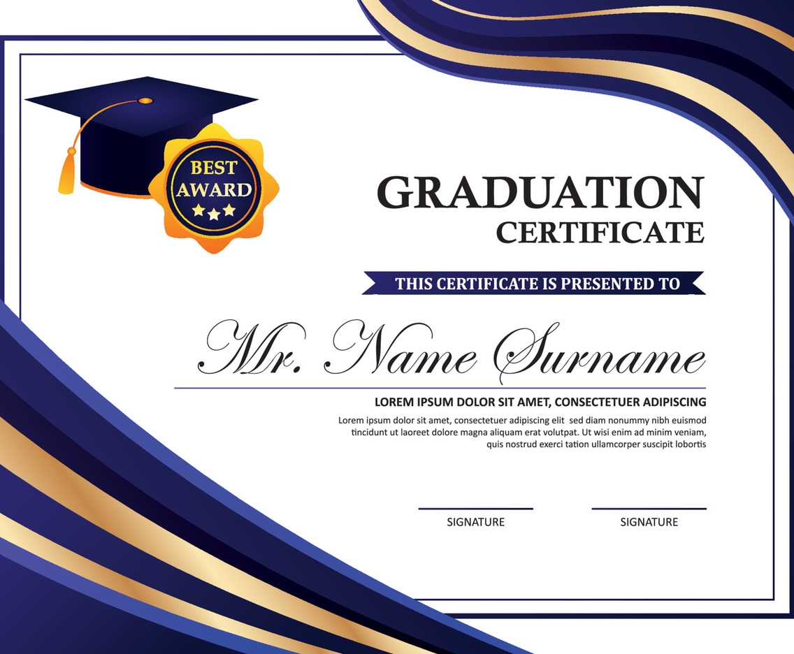 Graduation Certificate Template Project Management Templates