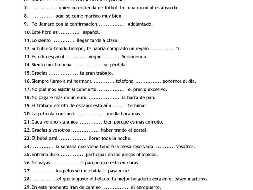 Grammar Worksheet Por Vs Para KS5 Spanish Teaching Resource Teachit