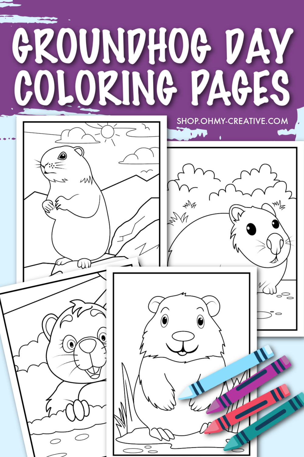 Groundhog Day Coloring Pages Free Printable